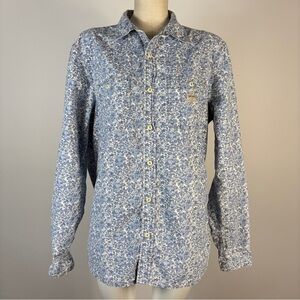 ❤️ Denim & Supply Ralph Lauren Blue Patterned Casual Shirt L